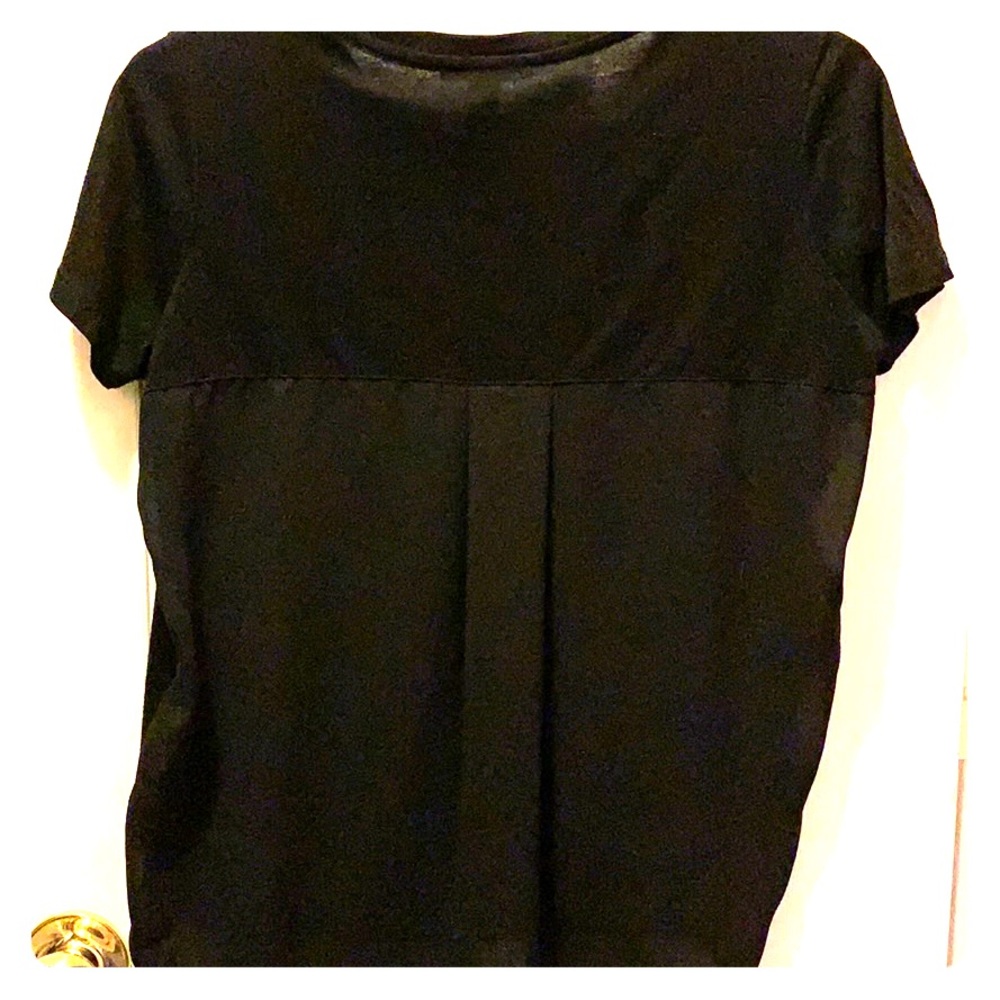 Forever 21 Black Tshirt/Blouse w/ High- Low Hem